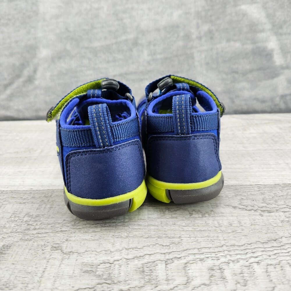 Keen Seacamp II CNX Unisex Size 2 (EU34) Blue Depths Chartreus Closed Toe Sandal - Picture 4 of 15